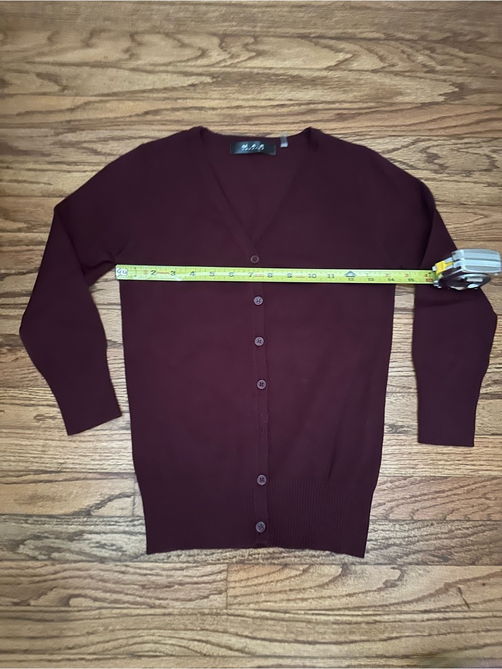 Like-New Maroon MAK Sweater 3/4-Sleeve Cardigan - Women’s XS